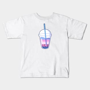 Trans Flag Bubble Tea Kids T-Shirt